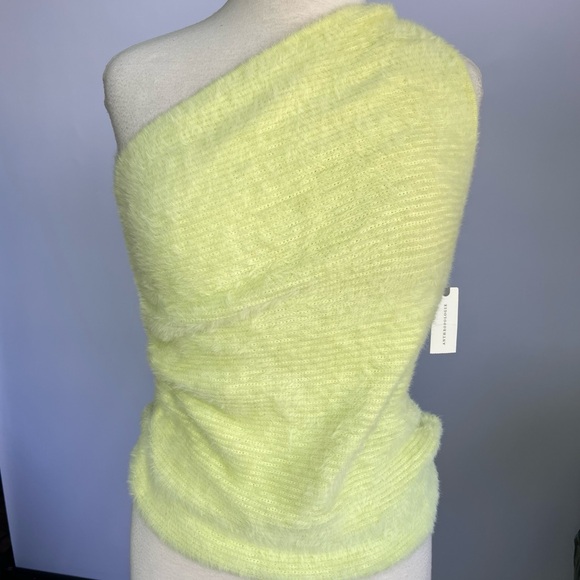 NWT Anthropologie One-Shoulder Eyelash Sweater Tank M - Picture 7 of 8